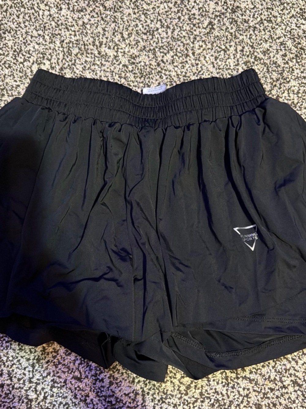 Women's Black Athletic Running Shorts with Built-In Liner